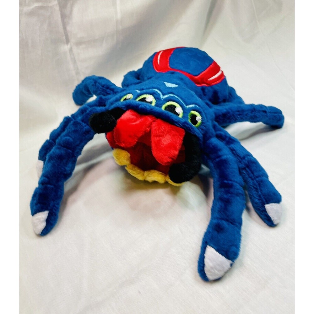 Jumping Spider Monster Creature Blue Handmade Plush Toy Beast Royal Blue 12”
